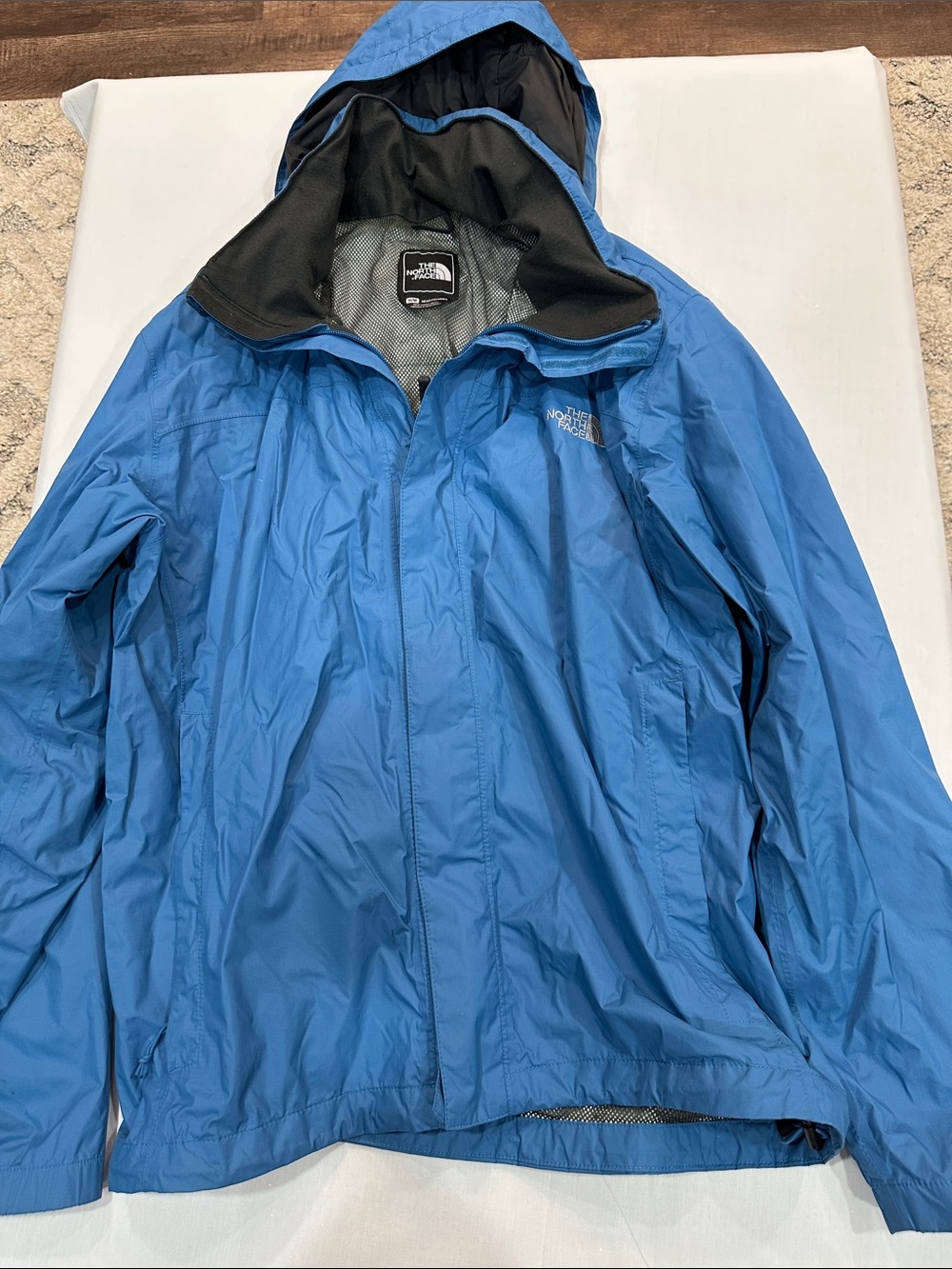 The North Face Blue Hooded Waterproof Rain Jacket